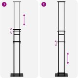  Stalci za sajmove 2 pcs Crna 30 x 24 x 208 cm Željezo Slike