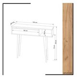 Hanah home Polica 100x30x94cm Hrast-žuta | Eponuda.ba