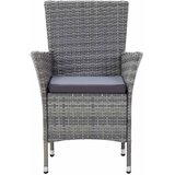  9-dijelni vrtni blagovaonski set od poliratana s jastucima sivi Siva Dužina stola 190 cm | shoptok.hr
