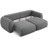 Makamii Temno siva raztegljiva/s prostorom za shranjevanje sedežna garnitura iz rebrastega žameta 266 cm Kini – | Shoptok.si