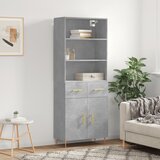  Visoka komoda siva betona 69,5x34x180 cm od konstruiranog drva Cijene