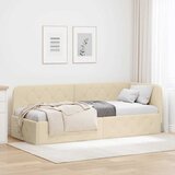  Kutni okvir kreveta Krema 80 x 200 cm tkanina | shoptok.hr