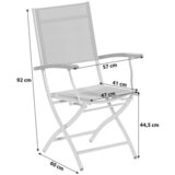 Gardenson Vrtni Stol Naxos, Zložljiv, Aluminij, 2 Kos | Shoptok.si