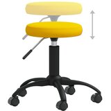  Uredska okretna stolica, senf žuta, baršun | Shoptok.si