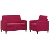  Set sofe s pohranom 2 kom. Vinska crvena Poliester | shoptok.hr