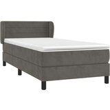 Box spring postelja z vzmetnico temno siva 80x200 cm žamet, (20723388) | Shoptok.si