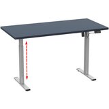 MID.YOU Dvižna Miza E-lona, Antracit, Srebrna, 140x80cm | Shoptok.si