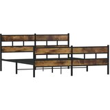  Metalni okvir kreveta bez madraca boja hrasta 183x213 cm | shoptok.hr
