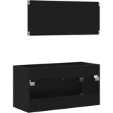  Set namještaja za kupaonicu 2 kom. Crni hrast 90 x 38,5 x 46 cm | Shoptok.si