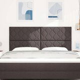 vidaXL vzglavje z dizajnom diamantnih blokov temno rjava 180 cm blago, (22080229) | Shoptok.si