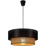  Luster na kablu BORHO 1xE27/60W/230V prečnika 40 cm crna/juta | Eponuda.com