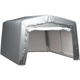 vidaXL Šotor za shranjevanje 370x370 cm jeklo siv | Shoptok.si