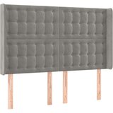  LED posteljno vzglavje svetlo sivo 147x16x118/128 cm žamet, (20792595) | Shoptok.si