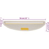  Prostirke za stepenice 10 kom 56x17x3 cm bijele poluokrugle | shoptok.hr