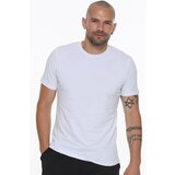 Dewberry T8569 BICYCLE COLLAR MEN'S T-SHIRT-WHITE OPTICAL Cene