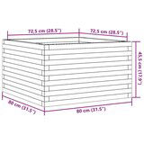  Vrtna sadilica bijela 80x80x45 5 cm od masivne borovine | shoptok.hr