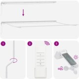 VidaXL Automatska uvlačiva tenda s LED bijela 600x300 cm, Zamjena tkanine tende za okvir 6x3 m bijela VidaXL Automatska uvlačiva tenda s LED bijela 600x300 cm, Zamjena tkanine tende za okvir 6x3 m bijela Slike