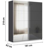 Modern Living Omara Z Drsnimi Vrati Feldkirch, Antracit Slike