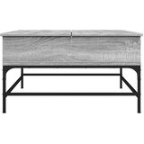  Stolić za kavu siva boja hrasta 80x80x45 cm od drva i metala | shoptok.hr