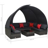  9-dijelna vrtna garnitura od poliratana s krovom antracit | shoptok.hr