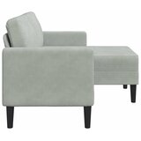 SOFA 2-sjed s ležaljkom u obliku slova L svijetlo siva 125 cm | shoptok.hr