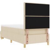  s opruga kutije s jastukom Krema 200 x 90 cm tkanina | shoptok.hr