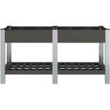  Povišena vrtna gredica s policom siva 175x50x75 cm WPC | Eponuda.com