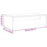 vidaXL Stojalo za zaslon voščeno rjavo 50x27x15 cm trdna borovina | Shoptok.si