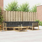  Set vanjskih sofa 6 kom. Bijela i antracit Poliester | shoptok.hr