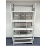hofe Sestavljiv regal, lahka izvedba, sestavljen, 6 polic, 5 razdelilnikov polic, police ŠxG 1000 x 500 mm, višina 2000 mm | Shoptok.si