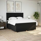  Krevet s oprugama i madracem crni 180x200 cm od tkanine | shoptok.hr