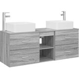  Set ormarića za kupaonicu 3 kom. Siva Sonoma 49,5 x 41 x 63 cm | shoptok.hr