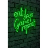 WALLXPERT dekorativna plastična led rasveta eat sleep game repeat green Cene