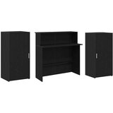  Recepcijski stol crni hrast 200x50x103,5 cm konstruiranog drva | shoptok.hr