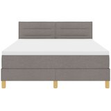  Postelja s škatlo z vzmetnico & LED Taupe 140x200 cm Tkanina, (22082866) | Shoptok.si