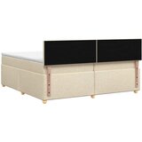  Boxspring krevet s madracem Krem 200 x 200 cm Tkanina | shoptok.hr