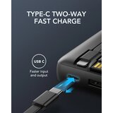 Veger prenosna baterija z vgrajenimi kabli C20 20000 mAh, črna | Shoptok.si