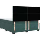 vidaXL Krevet s oprugama i madracem tamnozeleni 200x200 cm baršunasti | shoptok.hr