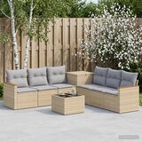  Set sofe 8 kom. Bež i svijetlo siva Poli Rattan i čelik | shoptok.hr