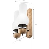  Brilagi - LED zidno svetlo COTTAGE 2xE14/40W/230V hrast/bela | Eponuda.com