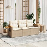 vidaXL 3-dijelni set vrtnih sofa od poliratana s jastucima bež | shoptok.hr