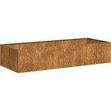 Maison Chic Cvetlični Lonec - Cvetlično korito Rusty 200x80x40 cm Vremensko odporno jeklo, (21789735) | Shoptok.si