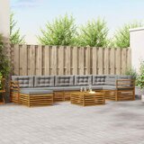  Set vanjskih sofa 8 kom. Prirodna i svijetlo siva | shoptok.hr