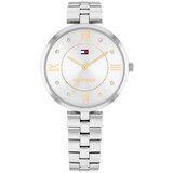 Tommy Hilfiger Analogni sat crvena / srebro / prozirna / bijela | shoptok.hr
