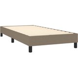  box spring s madracem LED smeđesivi 80 x 200 cm tkanina | shoptok.hr