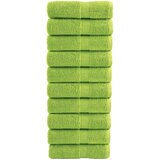 Premium ručnici za goste SOLUND 10 kom. zelene boje jabuke 30x50 cm 600 g/m² | Shoptok.si