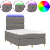  box spring s madracem LED tamnosivi 120 x 200 cm tkanina | shoptok.hr