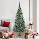 vidaXL Umjetno božično drevo s snežno obloženimi vejicami in LED lučko | Shoptok.si