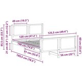  Konstrukcija postelje Svetlo siva 120 x 190 cm blago, (5000084720) | Shoptok.si