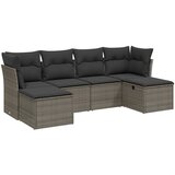 Maison Chic Seti vrtnega pohištva - Vrtna garnitura - Vrtni pohištvo set 6-delna z blazinami siv poli ratan, (21806966) | Shoptok.si